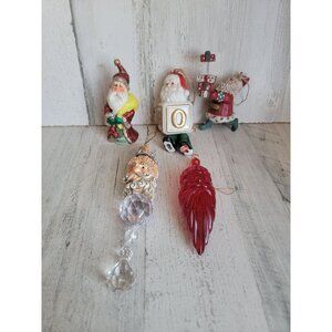 Unique‎ Santa variety glitter gifts ornament Xmas set